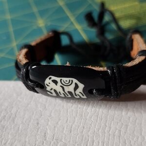 Black Elephant Design Bracelet